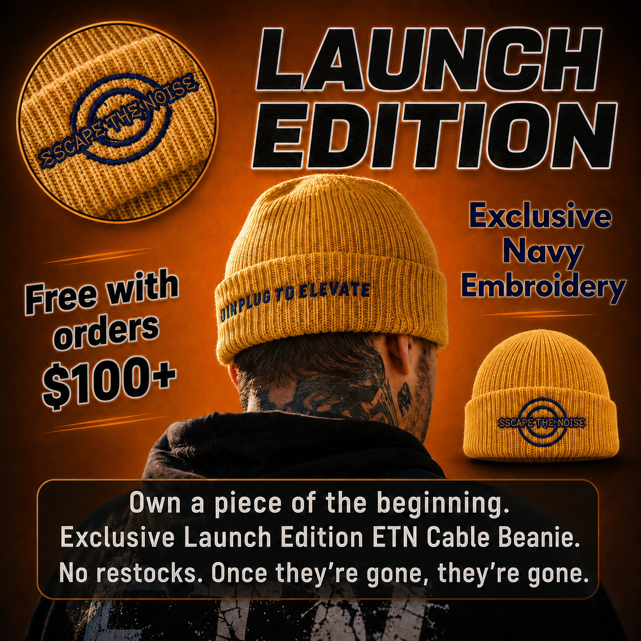 ETN Cable Beanie Limited Drop lifestyle image