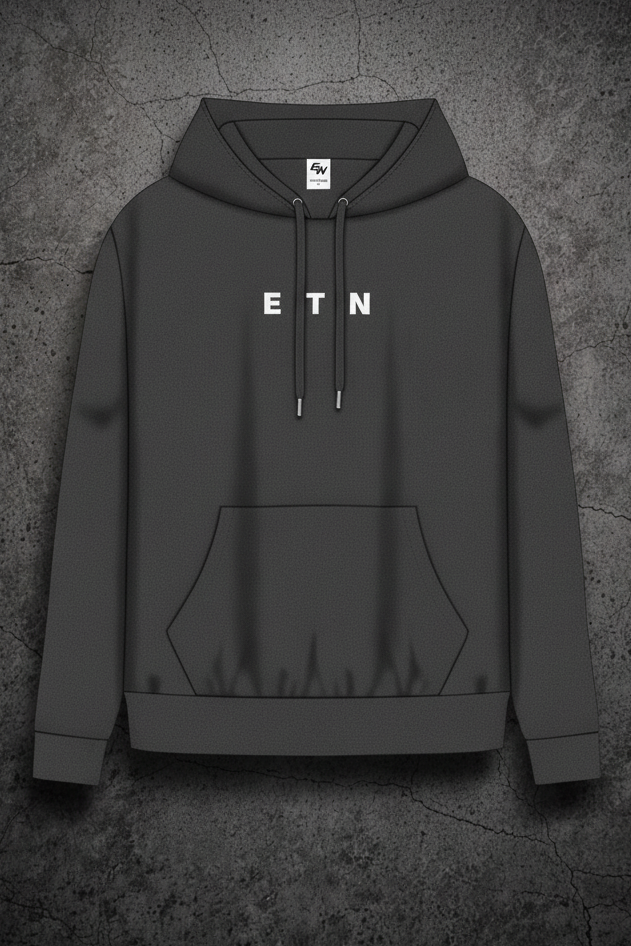 Charcoal ETN Hoodie - Front