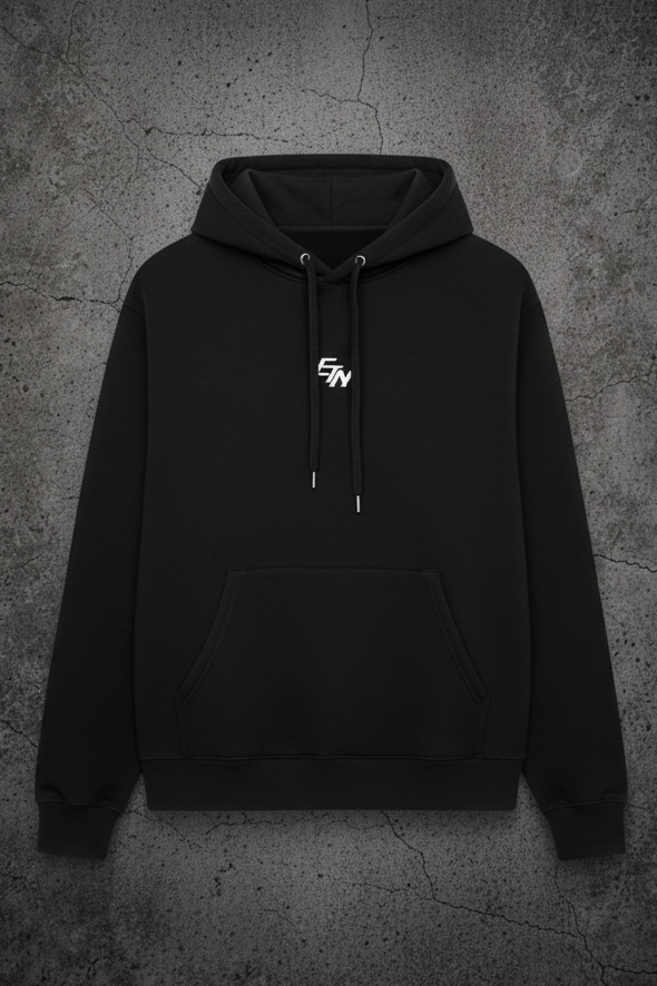 ETN Hoodie - Front on Dark Background